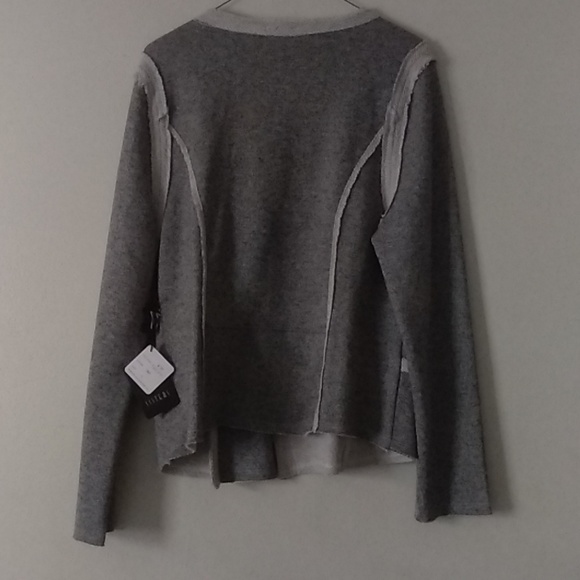 3 Sisters clothing women zip up gray jacket Sz L - Picture 2 of 5